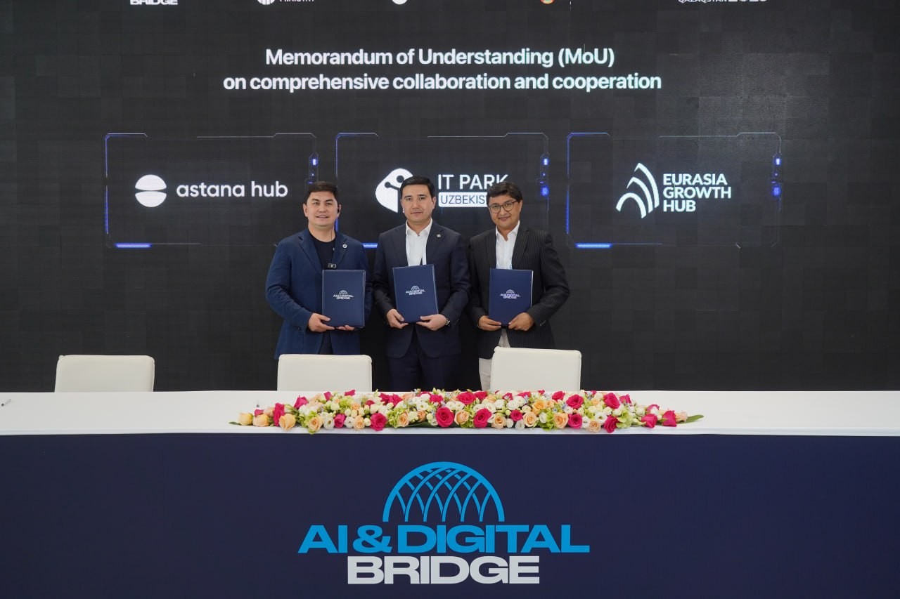 Astana Hub, IT Park Uzbekistan and Eurasia Growth Hub sign a three-way memorandum to push Central Asian startups abroad