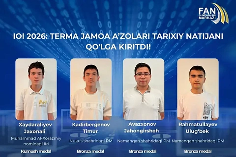 Uzbekistan takes four medals at IOI 2026 as every team member reaches the podium